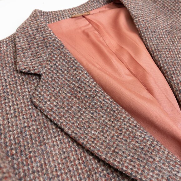 Vintage Harris Tweed Brown Wool Blazer 40R Handwoven Scotland - Picture 5 of 15
